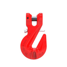 Hot Sell G80 Forged Clevis Chain Grab Hook with Safety Pin for Lifting rigging chain hook